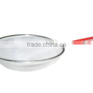 S65 Red Plastic Handle+Zinc Plated,frying Skimmer 7 Sizes Floating Oil Skimmer thumbnail-2