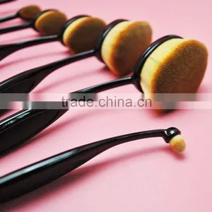 10Pc/Set Beauty Tools Toothbrush Shaped Foundation Eyebrow Eyeliner Lip Facial Makeup Oval Brushes thumbnail-2