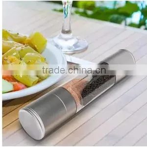 Adjustable Ceramic Grinding Mechanism Stainless Steel Salt and Pepper Grinder Set 2 in 1 Salt and Pepper Mill Set thumbnail-3