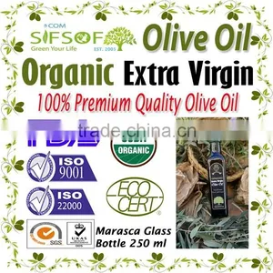 Organic Extra Virgin Olive Oil. High Quality Organic Olive Oil With ISO9001 Certification.Extra Virgin Olive Oil 250 mL Marasca thumbnail-1
