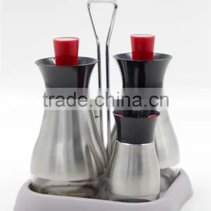 Hot Sales Stainless Steel Oil Bottle & Spice Jar Set S/4 thumbnail-1