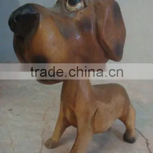 Teak Wood Big Head Dog thumbnail-1