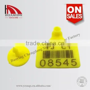 Buffalo Ear Tag With PE Material in Yellow 60*56 mm thumbnail-1