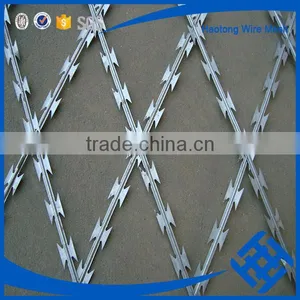 450mm Coil Diameter Concertina Electric Galvanized/hot-dipped Galvanized Razor Barbed Wire thumbnail-2