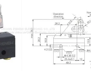 Z Series Micro Switch RZ-15GW22-B3 /roller Lever Micro Switch thumbnail-2