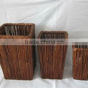 the Office Cubic Willow Garbage Basket thumbnail-1