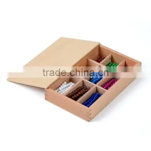 High Quality Wooden Montessori Mathematics Toy Checker Board Colorful Beads thumbnail-1