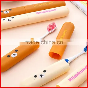 Portable Cartoon Rilakkuma Bear Mini ABS ToothBrush Box Case Traveling Toothbrush Storage Box Holder Toothvrush Covers thumbnail-2