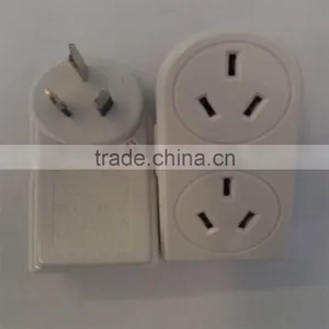 1PC 2SOCKET DOUBLE ADAPTOR-SURGE PROTECTOR thumbnail-1