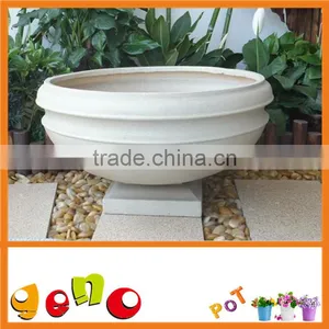 Large Size URNS Handle Clay Fat Flower Pot thumbnail-3