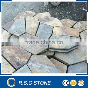 Good Price Natural Rusty Crazy Slate Irregular Shape Tiles thumbnail-1