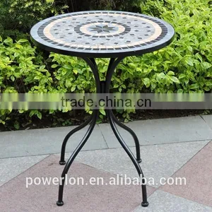 Folding Antirust Wrought Irons Mosaic Table thumbnail-1