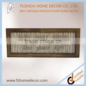2017 Popular Vintage WAVED Tin Printing Plaque With Wood Frame thumbnail-4