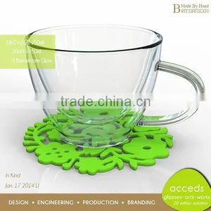 New Innovations Custom Handblown Borosilicate Glass Wooden Tea Mugs thumbnail-3