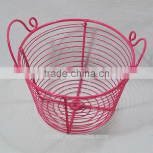 Metal Wire Pet Egg Basket With Handles thumbnail-3