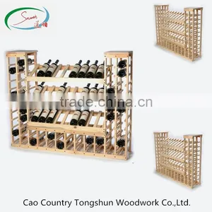 KD Product Hot Sale in European Multistory Solid Wooden Wine Rack thumbnail-1