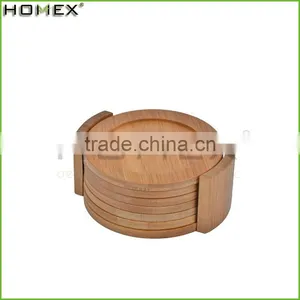 Cheap Round Bamboo Cup Dish Pot Coaster Trivets Dinner Plates/Homex_Factory thumbnail-1