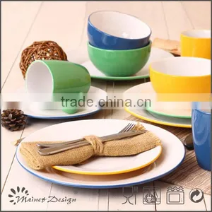 18pcs Two-tone Color Ceramic Dinner Set thumbnail-4