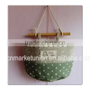 Hemp Cloth Storage Bags/series Junk Hanging Bag/key Storage Door Behind the Wall Nightstand Multifunctional Storage Bag thumbnail-4