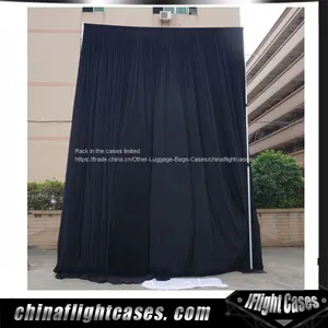 100% Cotton Chromakey Portable Black Stage Backdrop thumbnail-1