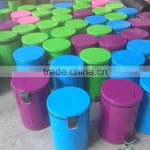 Multicolors Painted Stainless Steel Dustbin/trashcan With Good Quality thumbnail-1