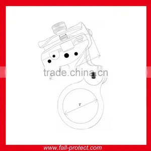 623-2 Steel Zinc Plated Safety Accessory EN352-2 Synthetic Rope Grab thumbnail-4