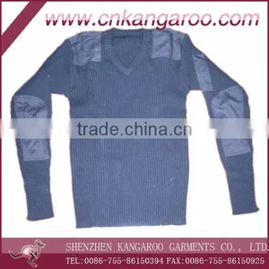 Mens V-neck 70%acrylic,30%wool Winter Pullover Sweater thumbnail-1