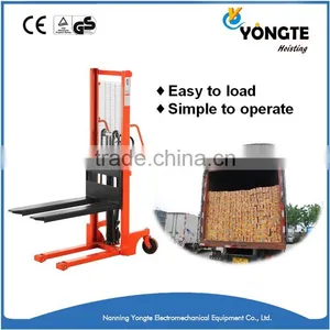 1Ton, 2 Ton Forklift With Pallet Manual Hydraulic Hand Stacker thumbnail-2