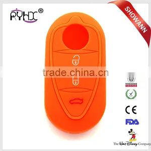 Plastic Leather Car Key Holder Silicone Protective Car Key Cover for Alfa Romeo thumbnail-1