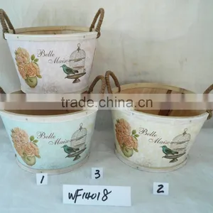2016 Cheap Hot Sale Wooden Flower Planter Pots WF14020 thumbnail-6