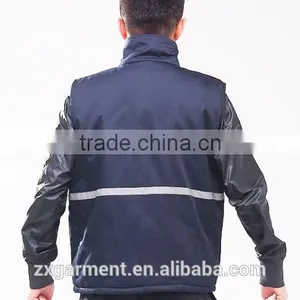 2017 OEM Men Waistcoat Reflective Tape Vest Industrial Uniforms Waistcoat thumbnail-3