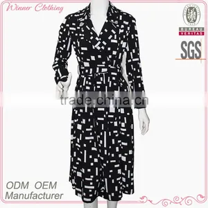 Women Classic Black and White Long Skinny Fancy Life Jacket for Ladies thumbnail-1