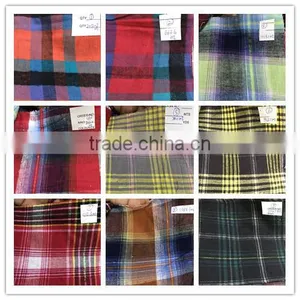 Wholesale High Quality 21S Yarn Dyed 100% Cotton Plaid Flannel Fabric thumbnail-2