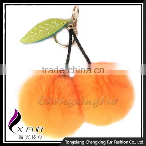 CX-R-56 Promotion Price Genuine Rabbit Fur Custom Keychain Charm Bag thumbnail-3
