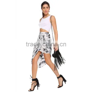 MGOO 2016 Stock Manufacturer Tie Dye Women Skirts Wrap Sexy Ruffles Fashion Ethinic Skirts 15145B165 thumbnail-2