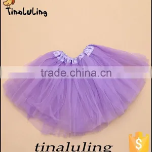 Brand New Girls Lilac Skirts Children Dance Wear Tutus Kids Pettiskirts Tulle Fabric Fancy Tutus thumbnail-2