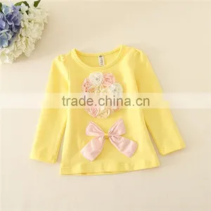 Retail/ Wholesale Baby Girls Candy Undershirt and Solid Yellow T-shirt 1 Piece,christmas Outfits for Kids thumbnail-2