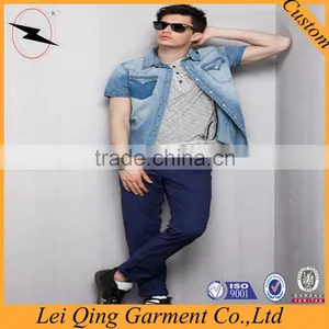 Personality Style Name Brand Denim Shirts thumbnail-1