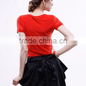 Wide Sexy Neck Plain T-shirts thumbnail-3