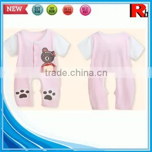 China Short Sleeve Printing Cotton Funny Cute Design Pretty Organic Price Wholesale Baby Clothes thumbnail-1
