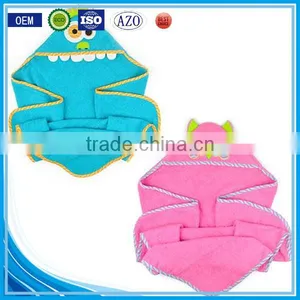 Cuddle Plush Snuggle Custom Cotton Terry Applique Animal Baby Swaddle Blanket Wholesales thumbnail-3