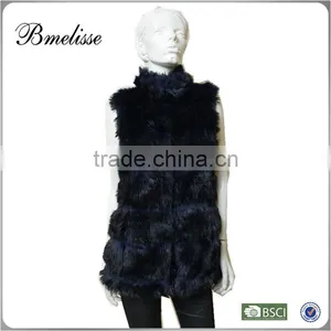 2014 2015 High Fashion Lady's Sleeveless Long Coat Muskrat Fur Coat thumbnail-1