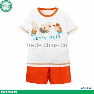 Baby Boy Clothes Cute Baby Boy Short-sleeved Cotton Suits thumbnail-3