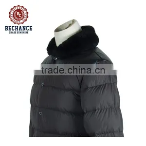 2017 Men's Down Jacket With Lamb Fur Collar Leather Yoke thumbnail-4