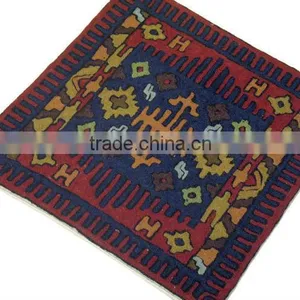 Ethnic Decor Chair Pillowcase Wool Embroidered Floral Home Decorator Cushion thumbnail-1