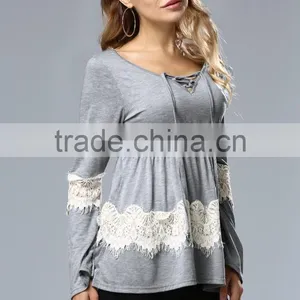 Fashion Long Sleeve Blouse for Fat Women,plus Size Women Clothing for Sale 2017 thumbnail-6