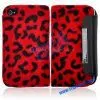 Red Leopard Pattern Luxury Leather Case for IPhone 4 / IPhone 4S thumbnail-1