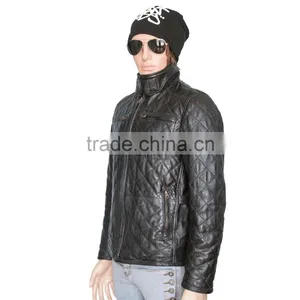 QUILTED MEN LEATHER JACKET MADE OF SHEEP LEATHER thumbnail-4
