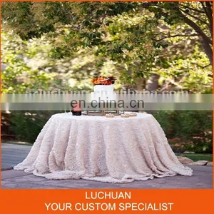 New Design Rosette Wedding Embroided Table Cloth thumbnail-3