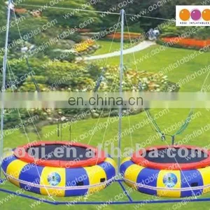 2015 Best Selling Hard-wearing Quality Exciting Inflatable Professional Trampoline for Commercial Use thumbnail-1
